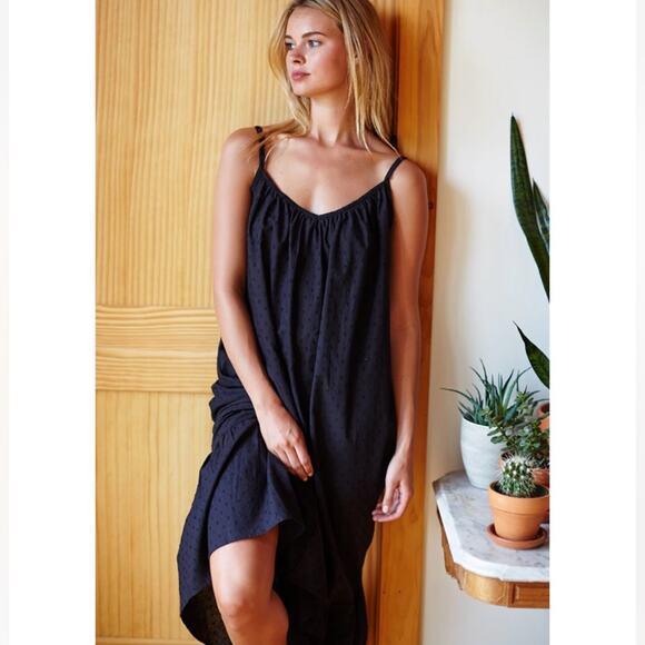 Emerson Fry India Collection Black Swiss Dot Sundress Maxi size XS/Small - Picture 1 of 12